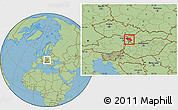 Savanna Style Location Map of Bratislava