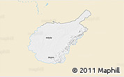 Classic Style 3D Map of Malacky, single color outside