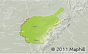 Physical 3D Map of Malacky, lighten, semi-desaturated