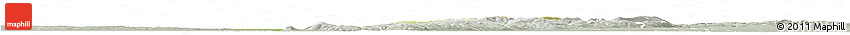 Physical Horizon Map of Malacky, lighten, semi-desaturated