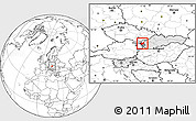 Blank Location Map of Malacky, highlighted country, highlighted parent region