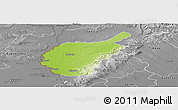 Physical Panoramic Map of Malacky, desaturated