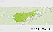Physical Panoramic Map of Malacky, lighten