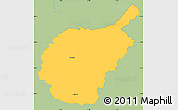 Savanna Style Simple Map of Malacky, single color outside
