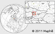 Blank Location Map of Okres Bratislava I, highlighted parent region, within the entire country