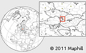 Blank Location Map of Okres Bratislava I, highlighted parent region