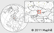 Blank Location Map of Okres Bratislava II, highlighted parent region
