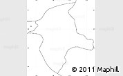 Blank Simple Map of Okres Bratislava II, no labels