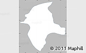 Gray Simple Map of Okres Bratislava II, single color outside