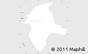 Silver Style Simple Map of Okres Bratislava II