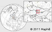 Blank Location Map of Okres Bratislava III, highlighted parent region
