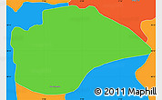 Political Simple Map of Okres Bratislava III