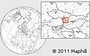Blank Location Map of Okres Bratislava IV, highlighted parent region
