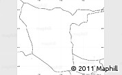 Blank Simple Map of Okres Bratislava IV, no labels