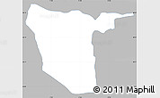 Gray Simple Map of Okres Bratislava IV, single color outside