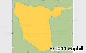 Savanna Style Simple Map of Okres Bratislava IV, single color outside