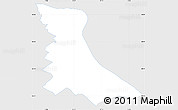 Silver Style Simple Map of Okres Bratislava V, single color outside