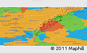 Political Panoramic Map of Bratislava