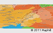 Political Shades Panoramic Map of Bratislava