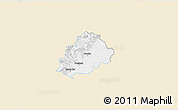 Classic Style 3D Map of Pezinok, single color outside