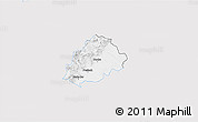 Silver Style 3D Map of Pezinok, single color outside