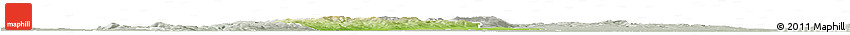 Physical Horizon Map of Pezinok, lighten, semi-desaturated