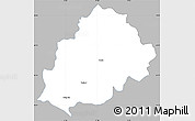 Gray Simple Map of Pezinok, single color outside