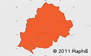 Political Simple Map of Pezinok, single color outside, borders and labels