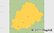 Savanna Style Simple Map of Pezinok, single color outside
