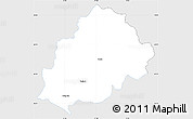 Silver Style Simple Map of Pezinok, single color outside