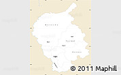 Classic Style Simple Map of Bratislava, single color outside