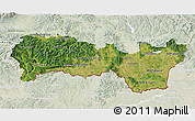 Satellite 3D Map of Kosice, lighten