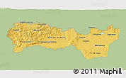 Savanna Style 3D Map of Kosice, single color outside
