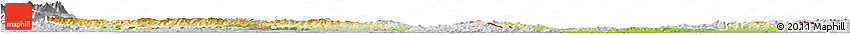 Physical Horizon Map of Kosice, lighten, desaturated
