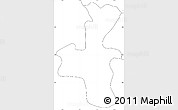 Blank Simple Map of Okres Kosice II, no labels