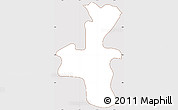 Classic Style Simple Map of Okres Kosice II, cropped outside