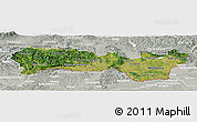 Satellite Panoramic Map of Kosice, lighten, semi-desaturated