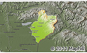 Physical 3D Map of Sobrance, darken, semi-desaturated