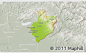 Physical 3D Map of Sobrance, lighten, semi-desaturated