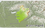 Physical 3D Map of Sobrance, semi-desaturated