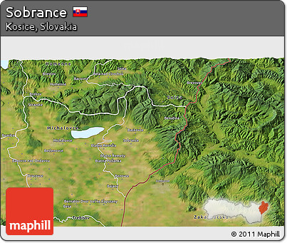 Satellite 3D Map of Sobrance