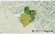 Satellite 3D Map of Sobrance, lighten