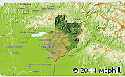 Satellite 3D Map of Sobrance, physical outside