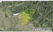 Satellite 3D Map of Sobrance, semi-desaturated
