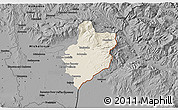 Shaded Relief 3D Map of Sobrance, darken, desaturated