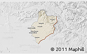 Shaded Relief 3D Map of Sobrance, lighten, desaturated