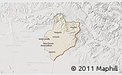 Shaded Relief 3D Map of Sobrance, lighten, semi-desaturated