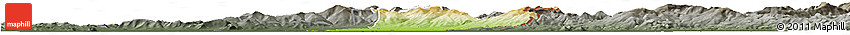 Physical Horizon Map of Sobrance, darken, semi-desaturated