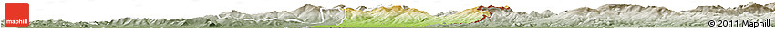 Physical Horizon Map of Sobrance, semi-desaturated