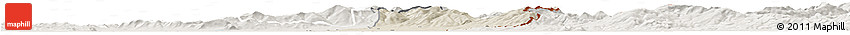 Shaded Relief Horizon Map of Sobrance, lighten